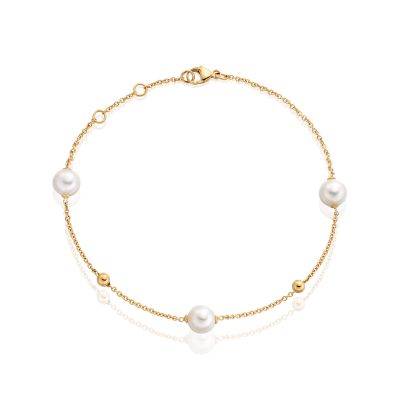 Akoya Pearl Constellation Bracelet in Yellow Gold-1