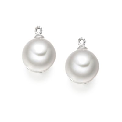 Pair of Akoya Pearls for Stud Earrings in White Gold-AEVARWG1116-1