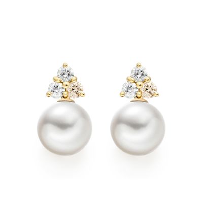 Astral Moon Studs in Yellow Gold with Akoya Pearls-AEWRYG1340-1