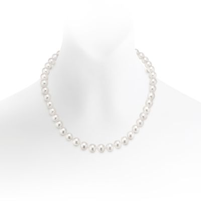 Serenade Diamond and Pearl Necklace in White Gold-ANWRWG0545-1