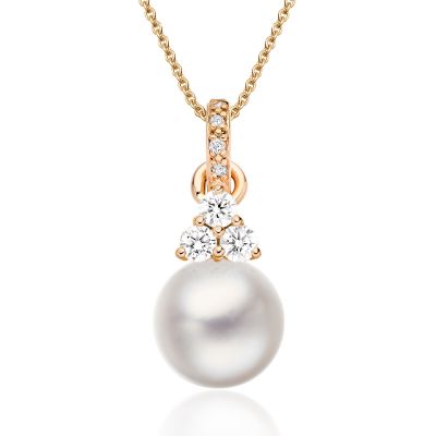 Astral Cluster Akoya Pearl Pendant in Rose Gold-APWRRG1333-1