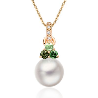 Astral Aurora Akoya Pearl Pendant in Rose Gold-APWRRG1334-1