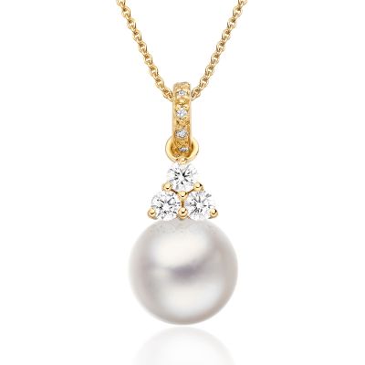 Astral Cluster Akoya Pearl Pendant in Yellow Gold-APWRYG1330-1