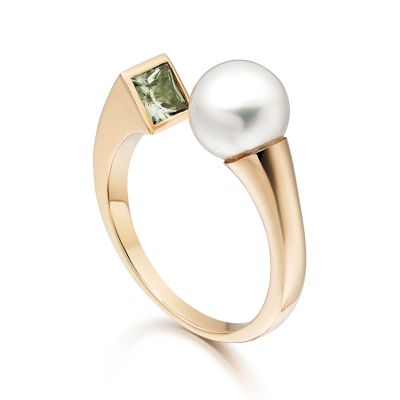 Lily Eclipse Akoya Pearl Ring in Rose Gold