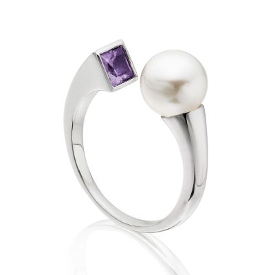 Lavender Eclipse Pearl Ring