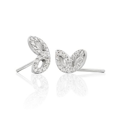 Enchanted Diamond Stud Earrings in White Gold-EADIWG0416-1