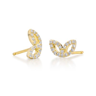 Enchanted Diamond Stud Earrings in Yellow Gold-EADIYG0464-1