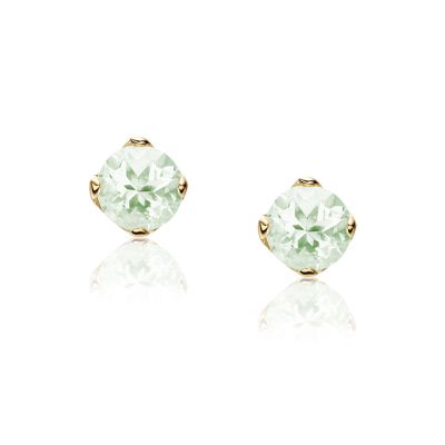 Lief Green Beryl Studs in Yellow Gold-EAGBYG0451-1