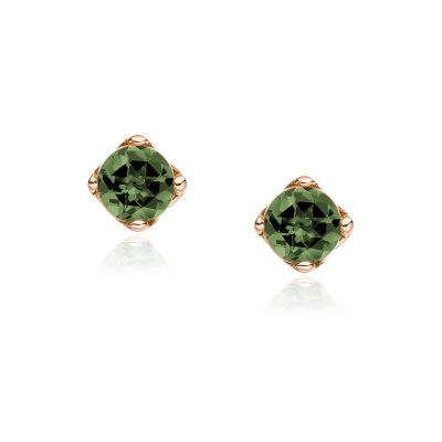 Lief Green Tourmaline Studs in Rose Gold-EAGTRG1170-1