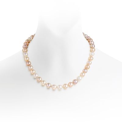 Luxury Multi-coloured Freshwater Pearl Necklace-FNMRYG0025-1
