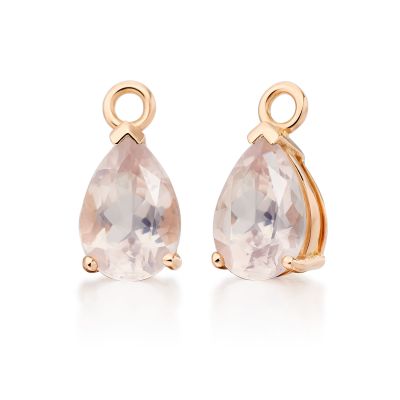 Mythologie Rose Quartz Leverback Drops in Rose Gold-GELPRG1043-1