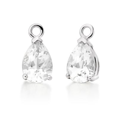 Mythologie White Topaz Leverback Drops in White Gold-GELPWG1261-1