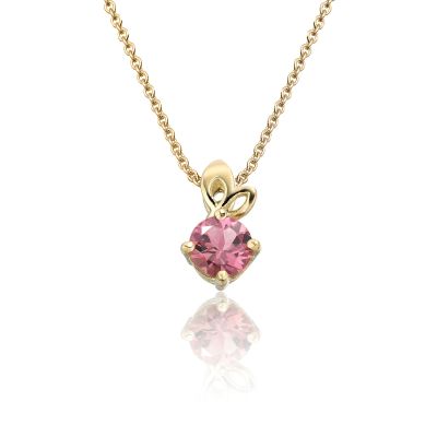 Lief Pink Tourmaline Pendant in Yellow Gold-PEVARYG1175-1