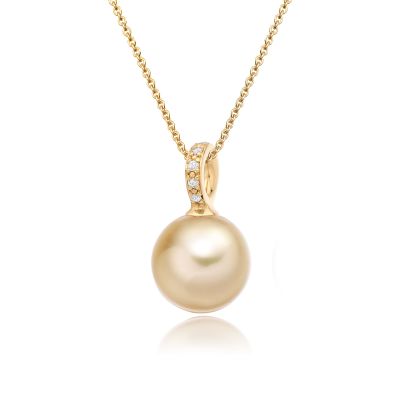 Mythologie South Sea Pearl and Diamond Pendant in Yellow Gold-SPVARYG1393-1