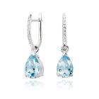 Classic Leverbacks with Mythologie Aquamarine Drops in White Gold-EAAQWG1108-1