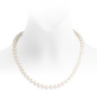Pearl Wedding Necklace and Earrings Set in White Gold-SETSFW0158-1