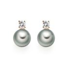 Diamond Studs in Rose Gold with Tahitian Pearls-TEGRRG1310-1