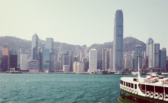 Crossing Victoria Harbour HK