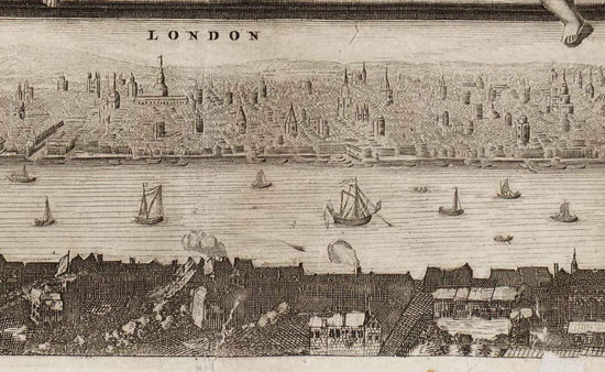London 1693, de Witt map