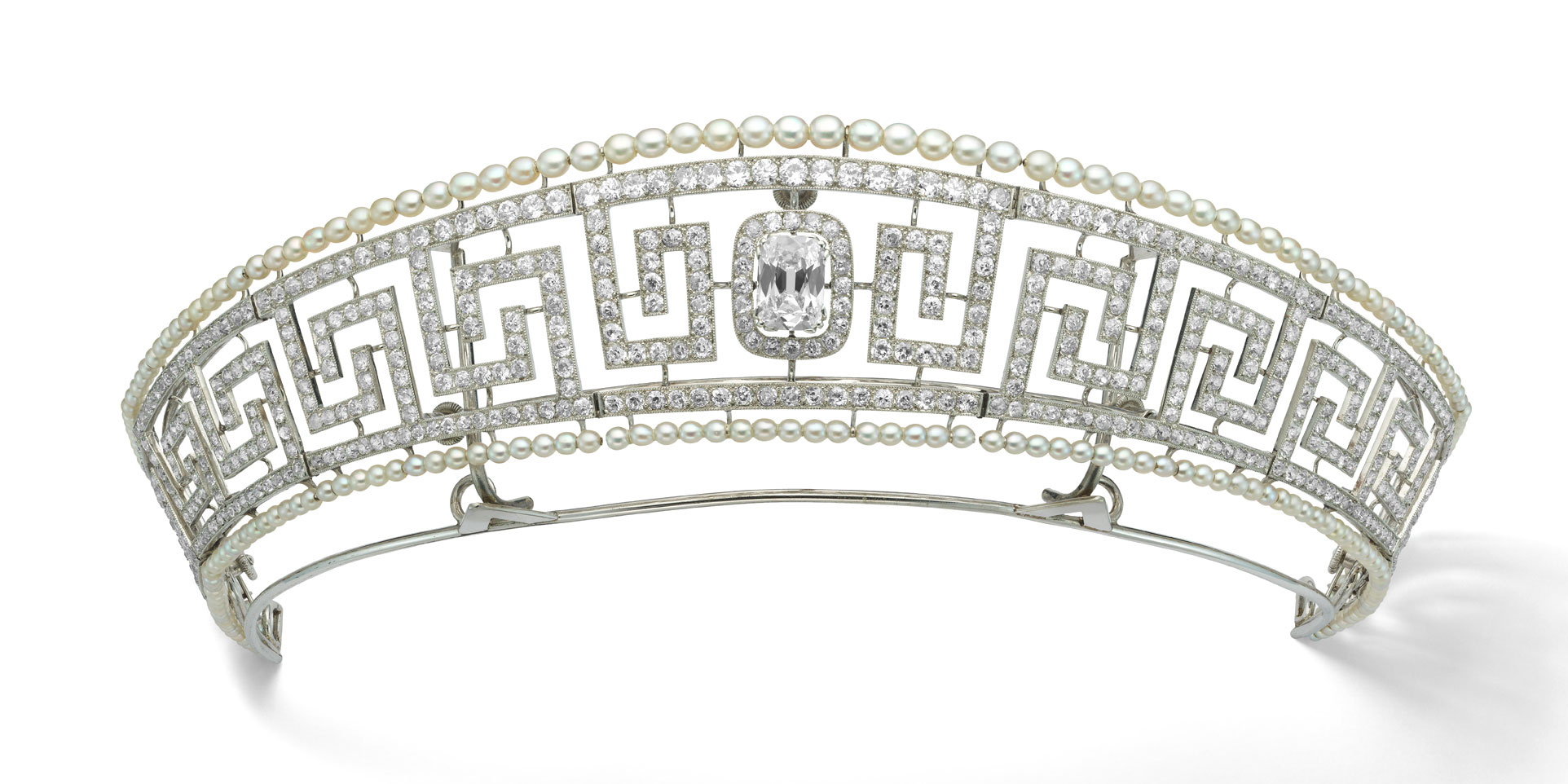 Diamond and pearl tiara saved from the Lusitania Cartier Paris 1909